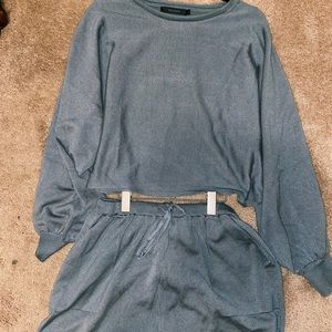 SOLD - purple two piece lounge set